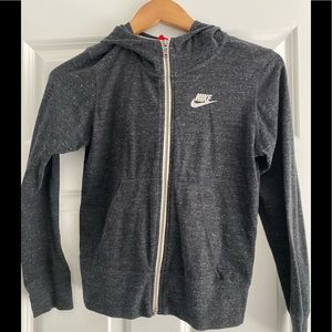 Nike black light weight zip up sweatshirt